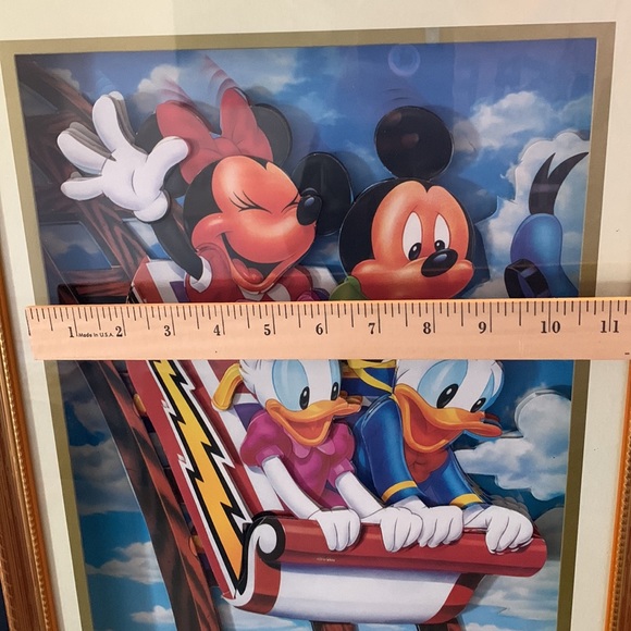 Disney Mickey & Friends Rollercoaster 3D Framed Art 21”x15”x3” Shadow Box Framed - Picture 6 of 15